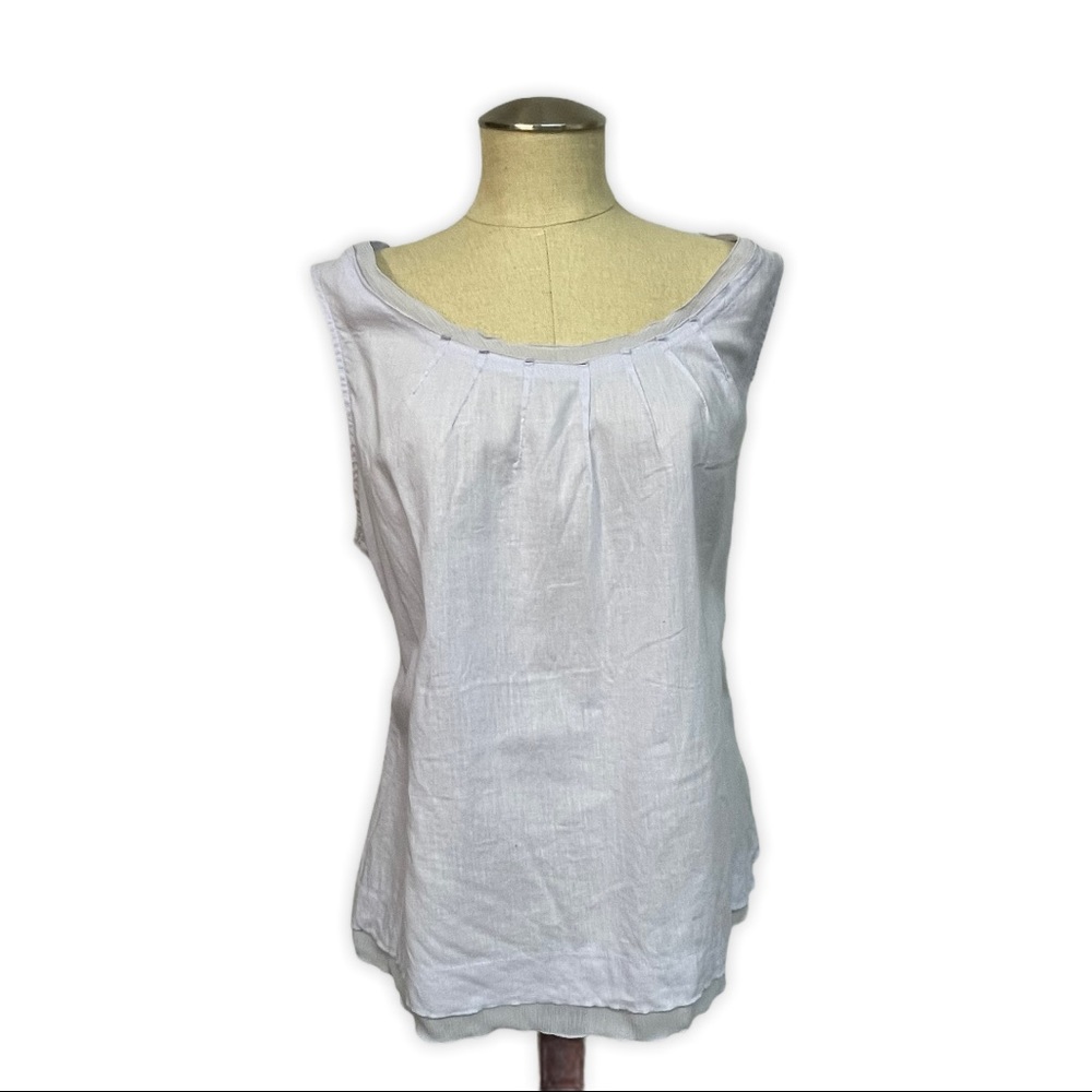 J. Jill Lavender Linen Tank, XL